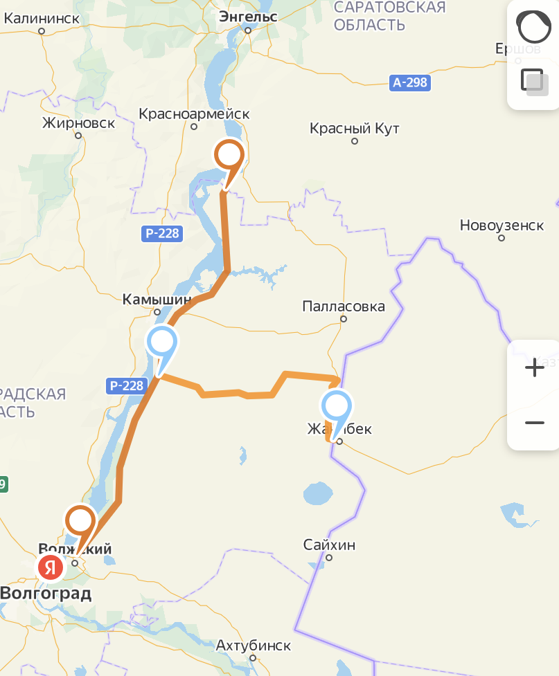 Волгоград энгельс км