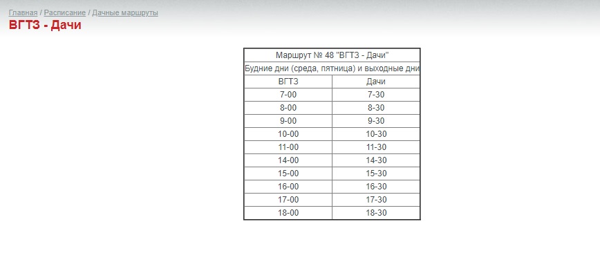 12 маршрут расписание