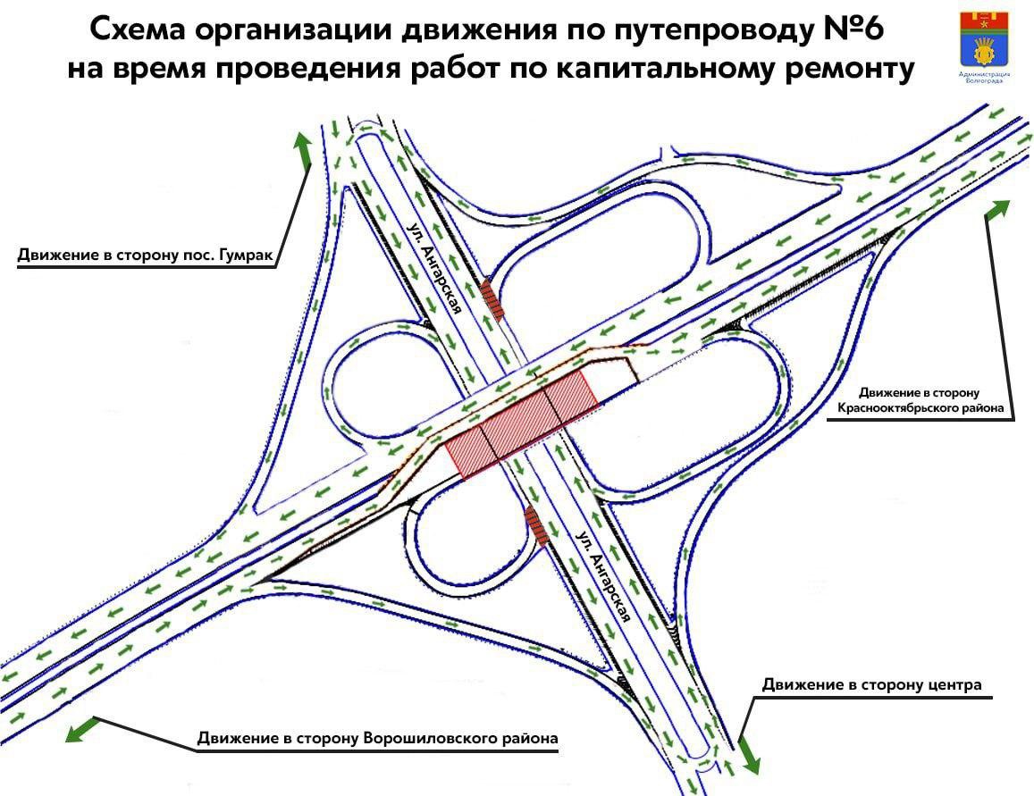 На путепроводе №6 в Волгограде ограничат движение из-за капремонта  сооружения - Volganet.net